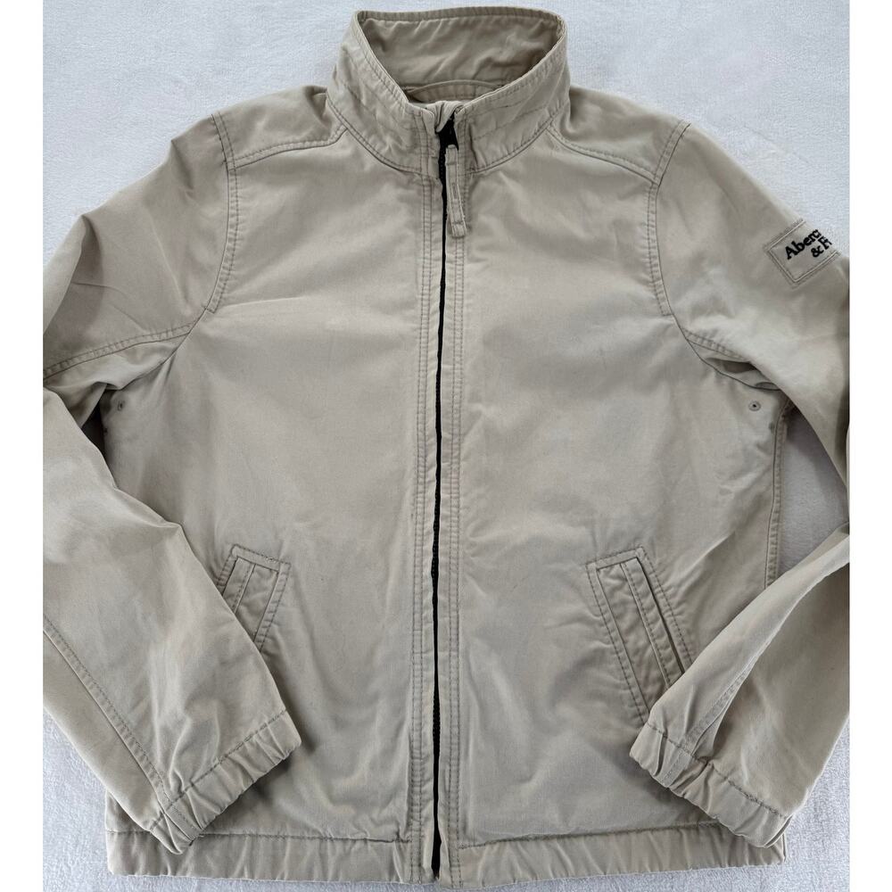 Abercrombie & Fitch Men's Beige Cotton Canvas Hamilton Jacket 90s Retro XL Y2K